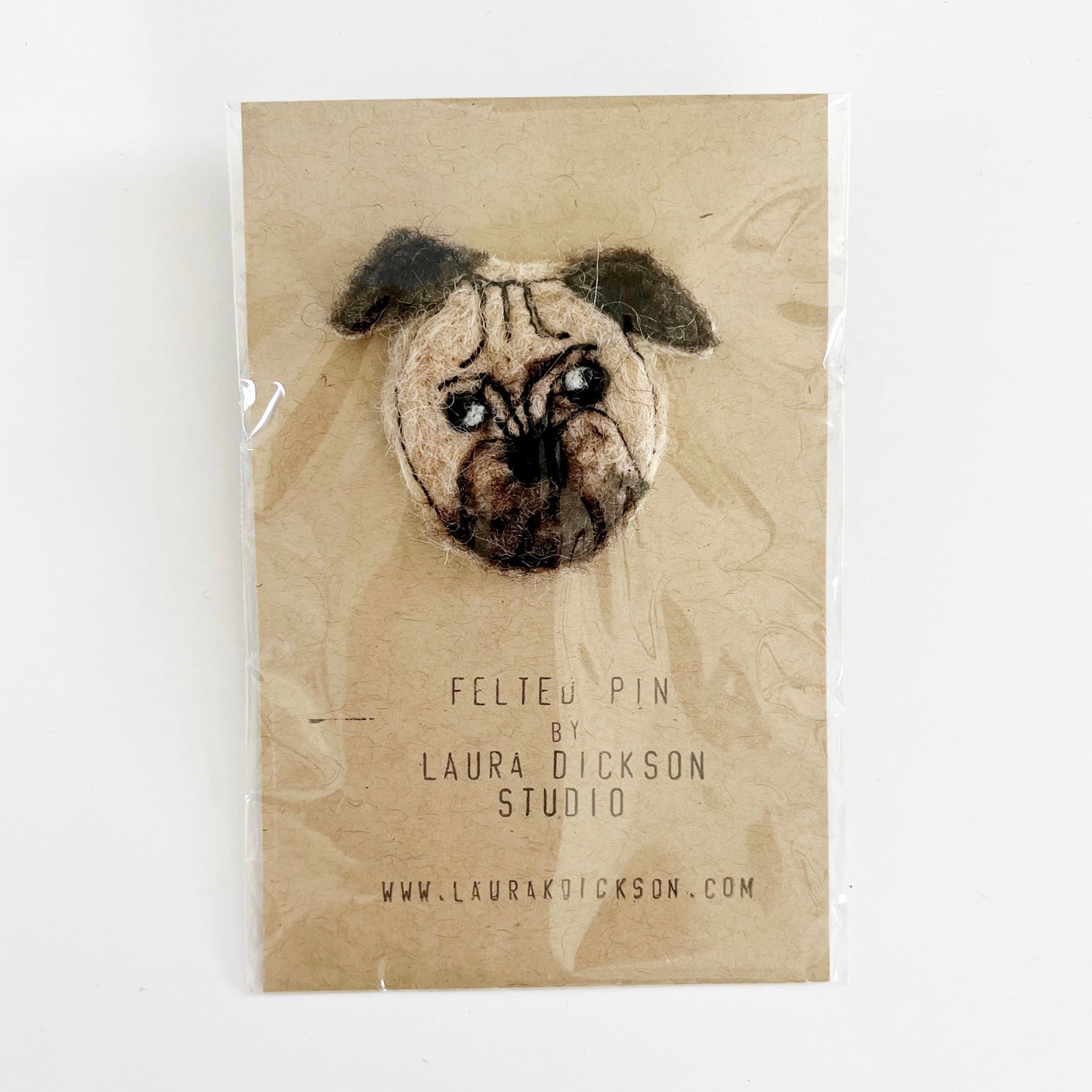 Felted Pug Pin