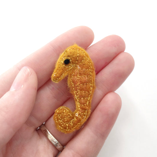 Felted Seahorse Magnet