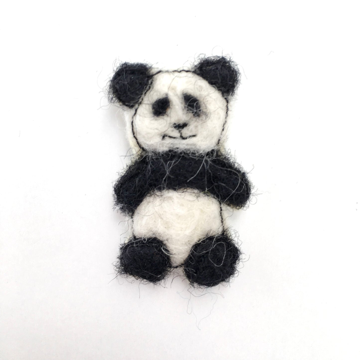 Felted Panda Magnet