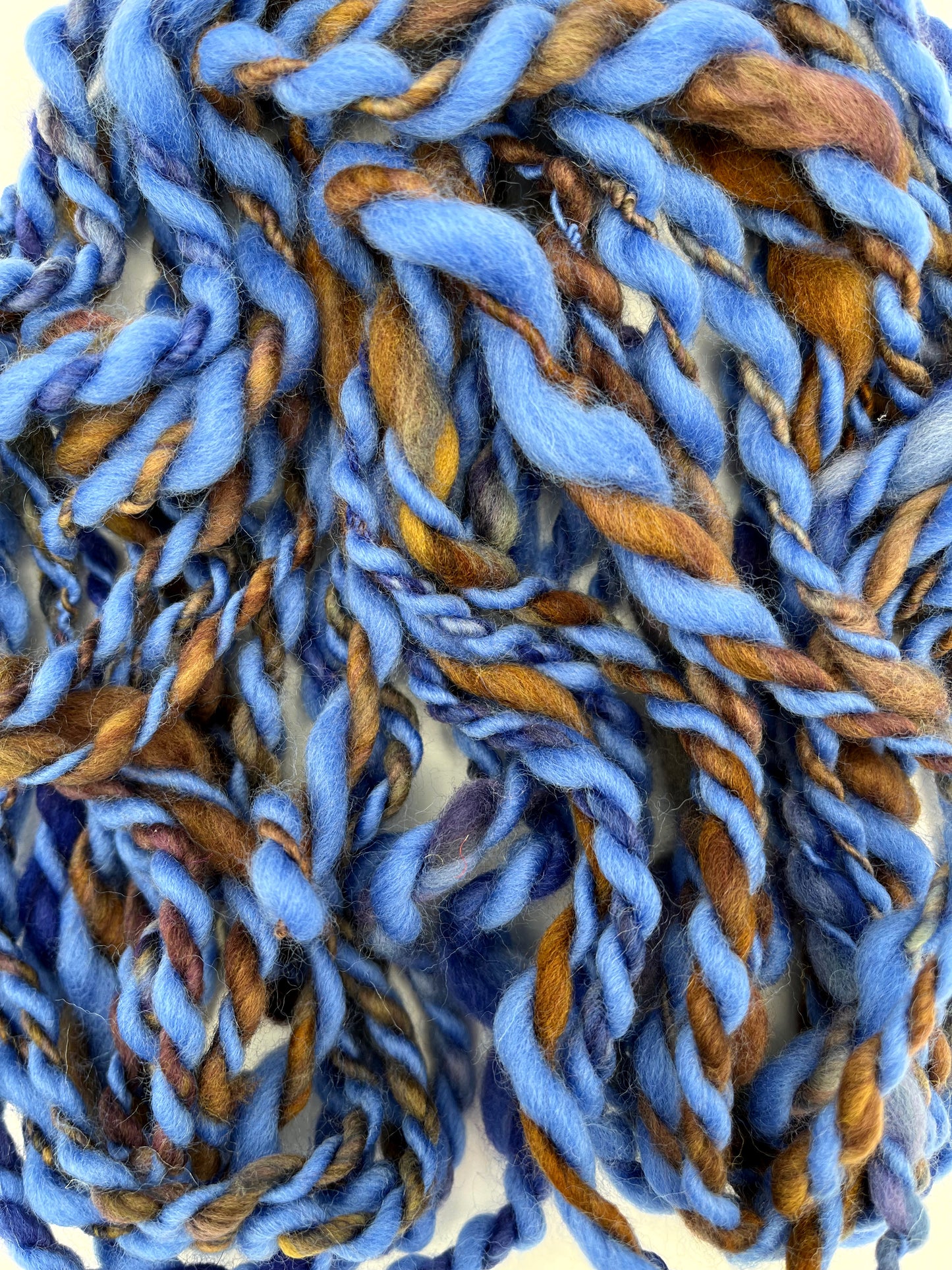 Blue & Copper Handspun Yarn